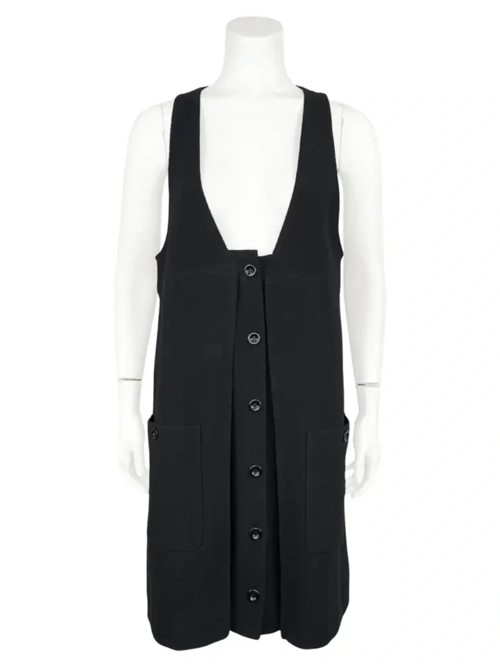 Chloé Black Wool Button Front Pinafore Runway Collection Jumper - Picture 3 of 11